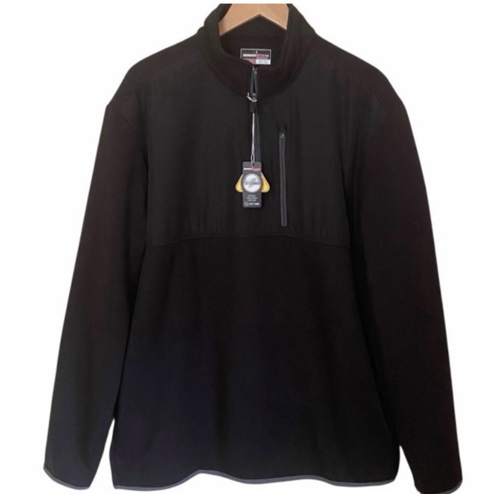 New Grand Slam Men’s XL 1/4 Zip Golf Pullover Black UPF 50 Performance